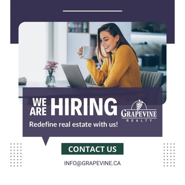 #NowHiring Grapevine Realty is looking for Licensed REALTORS® to join our growing company. Whether you are just starting your real estate career or looking to make an exciting change, WE WANT YOU!

✔️ Competitive commissions splits.
✔️ No monthly fees.
✔️ Great ongoing lead source.
✔️ Support with your individual marketing.
✔️ Independent work setting with accessible mentoring and support.

Contact us today to see if Grapevine Realty is the right fit for you!

📱 613.829.1000
📧 info@grapevine.ca

#MakeGrapevineYourHome #JobSearch #Hiring #WeWantYou #JoinNow #OttawaRealEstate #Ottawa #Realtor #OttawaRealtor #WorkInOttawa #OttawaJobs #JobSearch #RealEstate #WorkOttawa #WeAreHiring #OttawaRealEstateAgent #Kanata #Orleans #Barrhaven #RiversideSouth #DowntownOttawa #FindlayCreek #Orleans #Gloucester #Manotick #Almonte #Greely #Nepean #GrapevineRealty #LocallyOwned #RealEstateRedefined